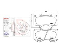Kit completo: dischi, pastiglie LEXUS LX III BREMBO XTRA