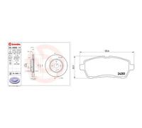 Set di pastiglie freno BREMBO Xtra P 24 072X, anteriore