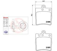 Set di pastiglie freno BREMBO Xtra P 50 033X, posteriore