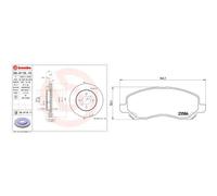 Set di pastiglie freno BREMBO Xtra P 54 030X, anteriore
