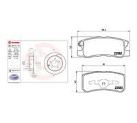 Kit completo: dischi, pastiglie MITSUBISHI LANCER VIII BREMBO XTRA