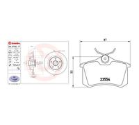 Kit completo: dischi, pastiglie RENAULT GRAND SCENIC II BREMBO XTRA