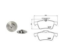 Kit completo: dischi, pastiglie RENAULT LAGUNA III BREMBO XTRA