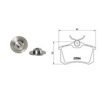 Kit completo: dischi, pastiglie RENAULT MEGANE III BREMBO XTRA