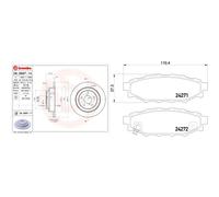 Disco freno BREMBO 8689711 posteriore, pieno, 1 Pezzo