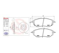 Set di pastiglie freno BREMBO Xtra P 78 017X, anteriore