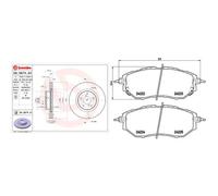 Set di pastiglie freno BREMBO Xtra P 78 017X, anteriore