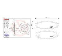 Disco freno BREMBO 09D24611 posteriore, ventilato, 1 pezzo