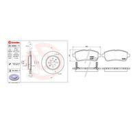 2x Disco freno ventilazione interna 09.D252.11 BREMBO per SUZUKI SWIFT IV