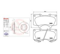 Kit completo: dischi, pastiglie TOYOTA 4 RUNNER IV BREMBO XTRA