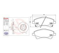 Kit completo: dischi, pastiglie TOYOTA AURIS, COROLLA E15 BREMBO XTRA