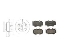Kit completo: dischi, pastiglie TOYOTA FORTUNER, HILUX VII MAXGEAR ABE