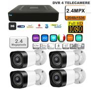 KIT COMPLETO DVR 4 Canali AHD + 4 Telecamere SONY AHD 1080P + Alim AA