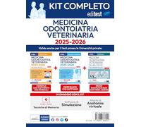Kit completo EdiTEST Medicina, Odontoiatria, Veterinaria 2025-2026. Con software di simulazione