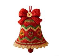 Kit completo fai da te con campanelle natalizie all'uncinetto con istruzioni passo passo per creare ornamenti unici per le vacanze e decorazioni natalizie per la casa (rosso)