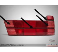 KIT COMPLETO FASCE ADESIVE per FANALI ALFA ROMEO 75 | rosse e nere