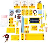 Kit completo for esperimenti di fisica sull'elettromagnetismo, set da laboratorio for la costruzione circuiti completi con motore e generatore for ricerca scientifica sui principi