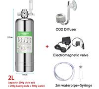 Kit completo generatore di CO2 in acciaio inossidabile per acquario e piante