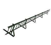 Kit completo griglia fermaneve 3,0 m con 5 supporti per coperture piane (lamiera trapezoidale, guaina bituminosa, tegole bituminose, lamiera piatta) - Altezza griglia: 20 cm - RAL 6020 Verde scuro