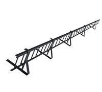 Kit completo griglia fermaneve 3,0 m con 5 supporti per coperture piane (lamiera trapezoidale, guaina bituminosa, tegole bituminose, lamiera piatta) - Altezza griglia: 15 cm - RAL 7016 Antracite