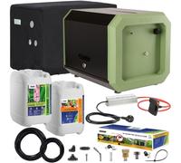 Kit completo impianto antizanzare automatico Stocker Geyser Pro fino a 3600 mq Batteria da 100 a 150 m Florifens 5L No