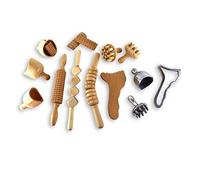 Kit completo in legno e metalterapia 14 pezzi | Rassodante corpo naturale | Legnoterapia riduttrice | Metalterapia anticellulite | Legnoterapia corpo modellante