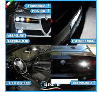 Kit completo LED Alfa Romeo 159 anteriore + interni + targa + retromarcia CANBUS