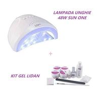 KIT COMPLETO LIDAN RICOSTRUZIONE UNGHIE NAIL ART GEL UV + LAMPADA UNGHIE 48W