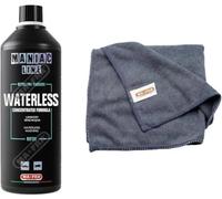 KIT COMPLETO Ma-Fra MANIAC LINE, Waterless, ideale per Pulire l'Auto senza Acqua, Formula Lubrificante,Limita l'aderenza di Sporco e Polvere,1000 ml + PANNO HEAVY WORK LAVAGGIO A SECCO AUTO