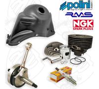 KIT COMPLETO MODIFICA MOTORE CILINDRO POLINI 130 ALBERO CONO 20 E CANDELA APE 50