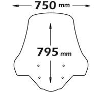 Kit Completo Parabrezza Isotta Alta Protezione per Piaggio Mp3