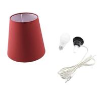 Kit Completo Paralume Bordeaux + Adattatore portalampada E27 con filo e interruttore trasparente - Lampada Led A+ in omaggio! Trasforma una bottiglia in lampada! Lampabottiglia.it
