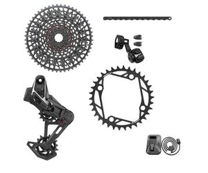 Kit completo per bicicletta tipo t axs senza pedivelle Sram X0 104BCD 36D 10/52 Noir
