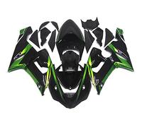 Kit completo per carenature per moto in plastica ABS per Kawasaki Ninja ZX6R-636-2005-2006 (nero+verde)