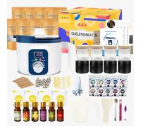 Kit Completo per Fare Candele con Pentola Digitale per Sciogliere la Cera, Set Creazione cCandele Profumate per Adulti, Come Fare le Candele in Casa