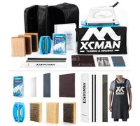 Kit completo per la messa a punto e la sciolinatura di sci e snowboard con ferro per sciolinatura, cera per sci, spazzola per sciolinatura, accordatore per la sciolina, raschietto per sciolina, PTEX
