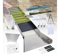Kit Completo per La Ricerca De-ll'oro da 17 Pezzi con Canaletta Pieghevole da 50", Attrezzatura Mineraria Portatile in Lega di Alluminio per Adulti, per Fiumi, Torrenti, Ricerca De-ll'oro