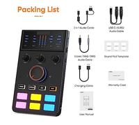Kit completo per podcast, Interfaccia audio C1, connessione for streaming/giochi/podcasting, scheda audio(Groen)