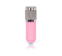 Kit completo per podcast, Kit scheda audio for microfono a condensatore con braccio a forbice regolabile for microfono Studio professionale Wireless Karaoke MIC(Pink BM800 Mic)