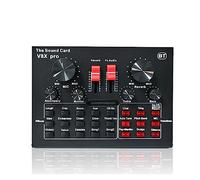 Kit completo per podcast, Microfono Karaoke wireless Treppiede WXH1000amp; BM900 Scheda audio USB V8XPRO Microfono a condensatore da studio professionale for PC Phone MIC(V8XPRO)
