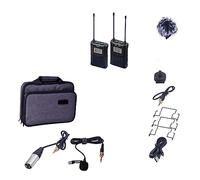 Kit completo per podcast, Microfono wireless CVM-WM100 Plus Doppio microfono da bavero wireless UHF professionale a 48 canali(WM100 PLUS(C))