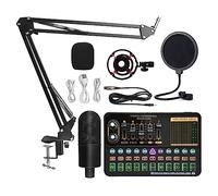 Kit completo per podcast, Multi-sound Live Sound Card K-song Net Anchor Set Bracket Equipment Rosso(Dark Gray)