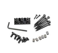 Kit Completo Per Ponte Tremolo Per Chitarra Con Dado Di Bloccaggio, Include Viti Di Intonazione, Accordatori Di Precisione, Inserti Per Blocchi, Precisione Parti del ponte(Black)