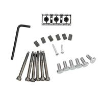 Kit Completo Per Ponte Tremolo Per Chitarra Con Dado Di Bloccaggio, Include Viti Di Intonazione, Accordatori Di Precisione, Inserti Per Blocchi, Precisione Parti del ponte(Silver)