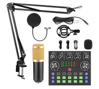 Kit Completo Per Registrazione Di Podcast Professionale, Studio Completo Con Microfono E Interfaccia Audio Per Youtube, Streaming E Registrazione Su Pc Gold