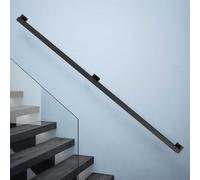 Kit completo per ringhiera per scale, corrimano da parete, varie opzioni di colore, varie dimensioni (nero, 0,6 m), perfetto per la sicurezza e lo stile nell'arredamento della casa