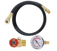 Kit completo per serbatoio aria con accessori essenziali tra cui valvola, tubo, collettore e mandrino per gonfiaggio pneumatici
