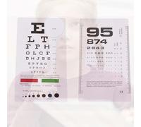 Kit completo per test di visione con grafico degli occhi e righello PD per uso domestico e professionale, facile da pulire, struttura in PVC (GJC145-2pcs)