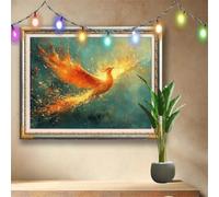 Kit Completo Pittura Diamante 5D Fai Da Te Fenice,Arte di Strass e Cristallo,Animale Diamond Painting Adulti e Bambini (70x50cm),Ricamo Artistico Mosaico Regalo per Decorazioni Murali 58F-1574