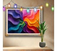 Kit Completo Pittura Diamante 5D Fai Da Te Linee astratte,Arte di Strass e Cristallo,Paesaggio Diamond Painting Adulti e Bambini 50x40cm,Ricamo Artistico Mosaico Regalo per Decorazioni Murali 58F-5383